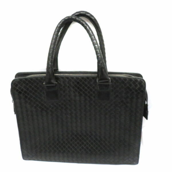 1 2 Bottega Veneta Briefcase Bag Leather Intrecciato Black