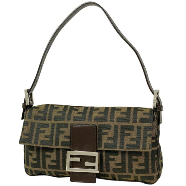 1000033933725 11 Fendi Zucca Pattern Mamma Bucket Shoulder Handbag Canvas Brown