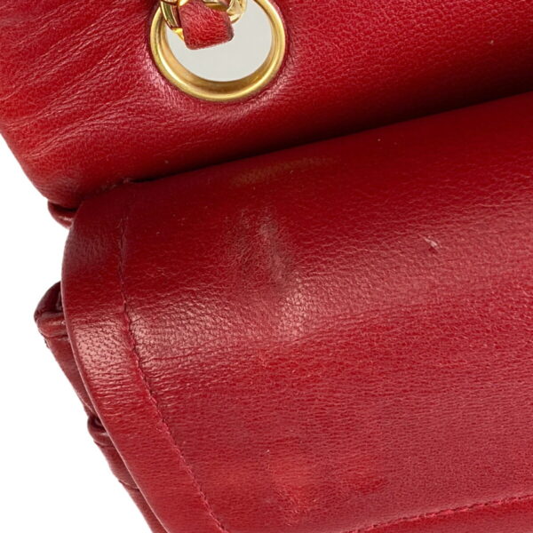 1000034082804 19 Chanel Matelasse Flap Chain Shoulder Bag Leather Red