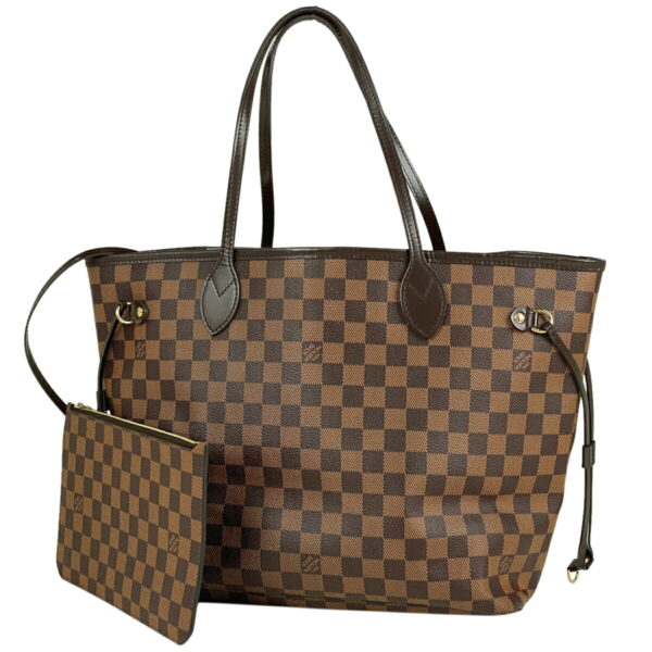 1000034105046 11 Louis Vuitton Neverfull MM Shopping Tote Bag Damier Brown