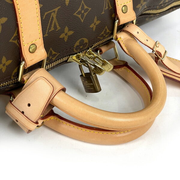 1000035989829 15 Louis Vuitton Keepall Bandouliere 50 Bag Monogram Brown