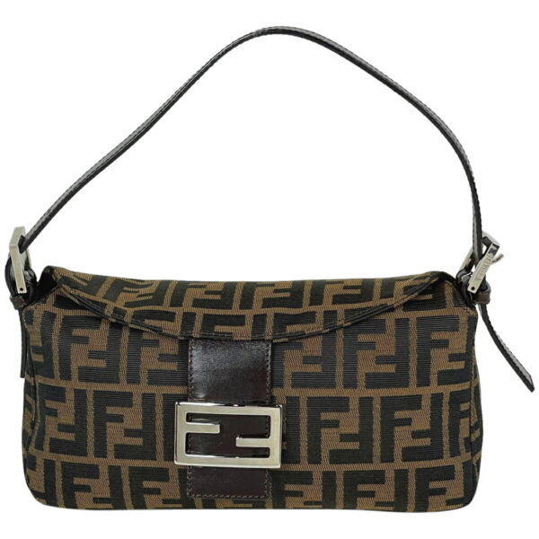 1000036214340 11 Fendi Zucca Pattern Mamma Bucket Shoulder Bag Canvas Brown