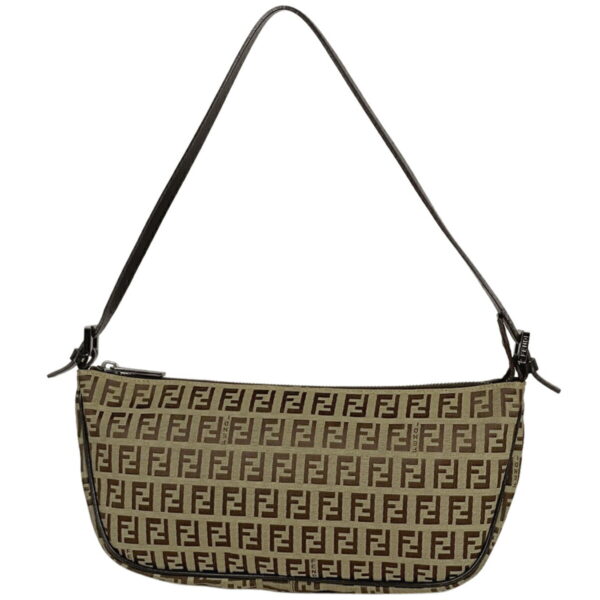 1000036230470 11 Fendi Zucchino Pattern Handbag All Over Pattern Shoulder Bag Canvas Brown