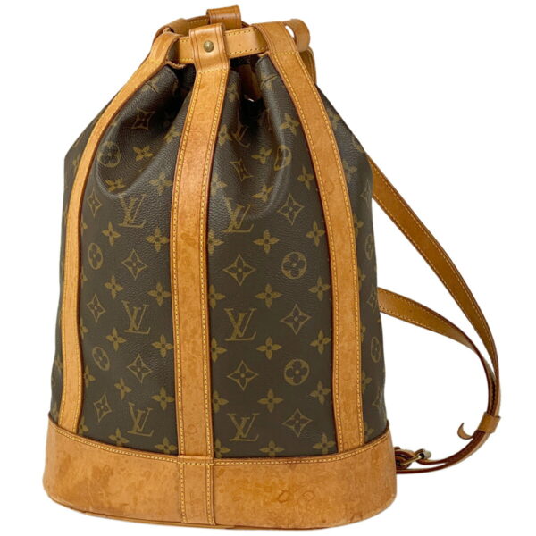 1000036283063 11 Louis Vuitton Randonnée PM Shoulder Drawstring Bag Monogram Brown