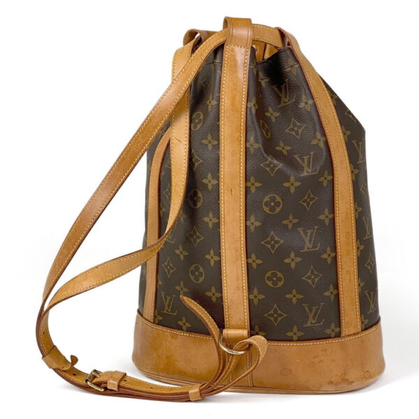 1000036283063 12 Louis Vuitton Randonnée PM Shoulder Drawstring Bag Monogram Brown