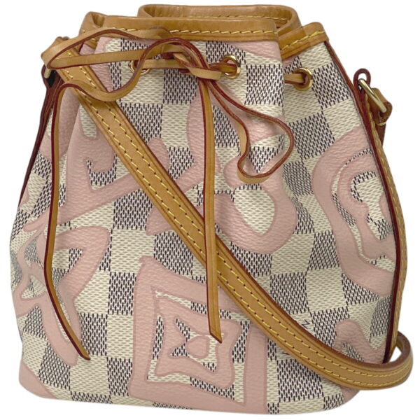 1000037818622 11 Louis Vuitton Nano Noe Tahiti Drawstring Damier Azur White Rose Ballerine