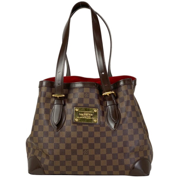 1000038034854 11 Louis Vuitton Hampstead MM Shoulder Tote Bag Damier Brown