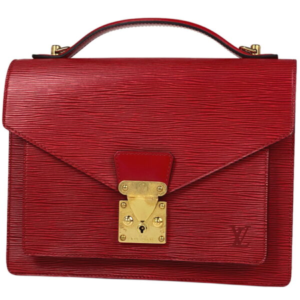 1000038322951 11 Louis Vuitton Monceau Handbag Epi Castilian Red