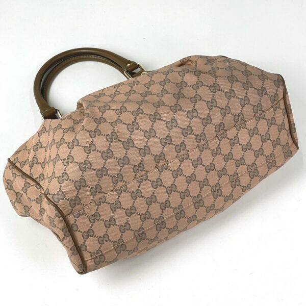 1000040087695 12 Gucci GG Pattern Sookie Tote Bag GG Canvas Pink Brown