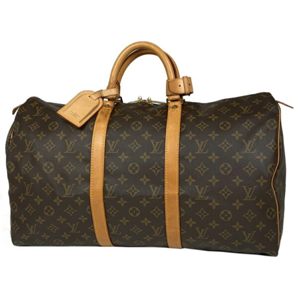 1000040613214 11 Louis Vuitton Keepall 50 Bag Monogram Brown