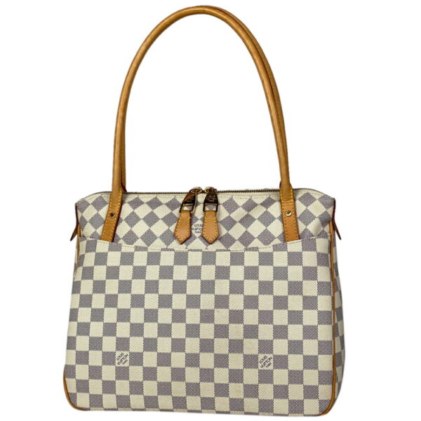 1000041942214 11 Louis Vuitton Figeri PM Shoulder Bag Damier Azur White