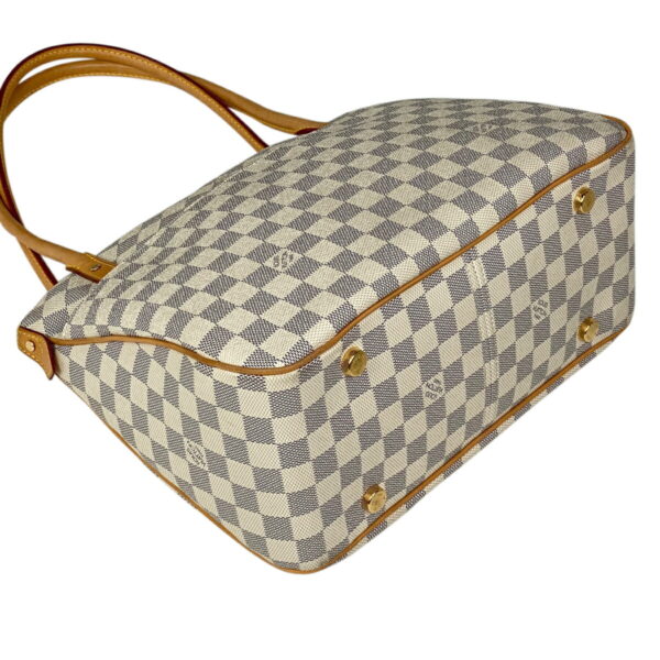 1000041942214 12 Louis Vuitton Figeri PM Shoulder Bag Damier Azur White