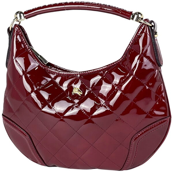 1000042111336 11 Burberry Leather Shoulder Enamel Handbag Red