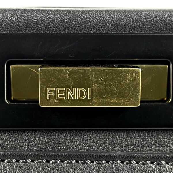 1000043485900 19 Fendi Peekaboo Handbag 2WAY Shoulder Bag Leather Black