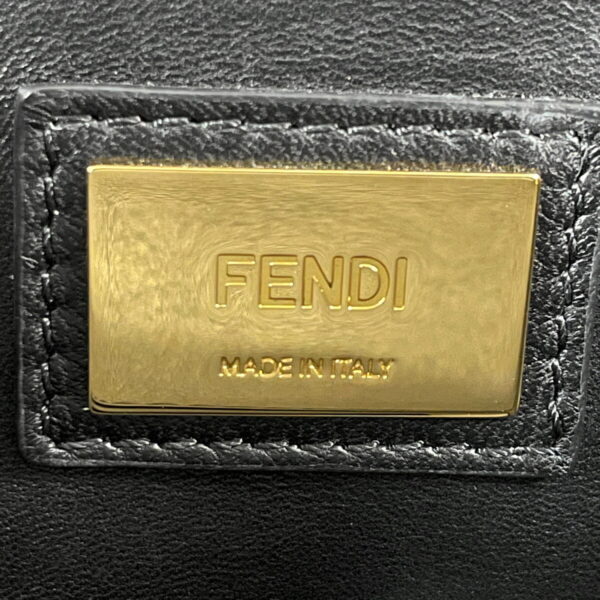 1000043485900 22 Fendi Peekaboo Handbag 2WAY Shoulder Bag Leather Black