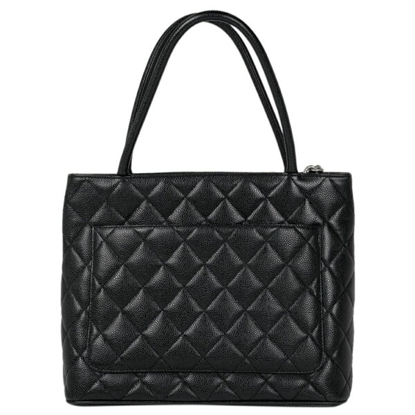 1000043683351 13 Chanel Reprint Tote Bag Caviar Skin Black