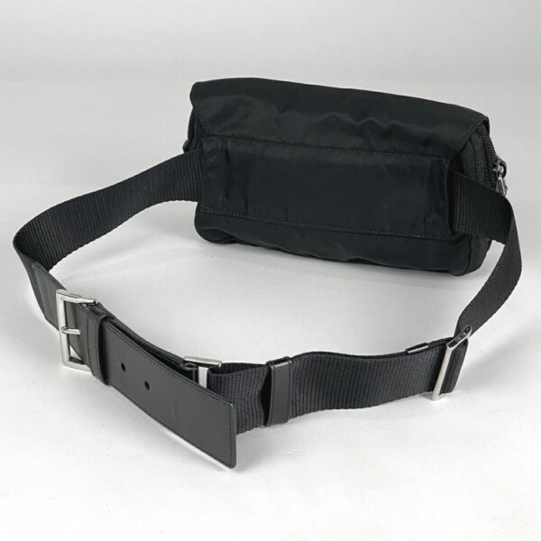 1000044207013 12 PRADA Plate Waist Bag Body Bag Tesuto Nylon Nero