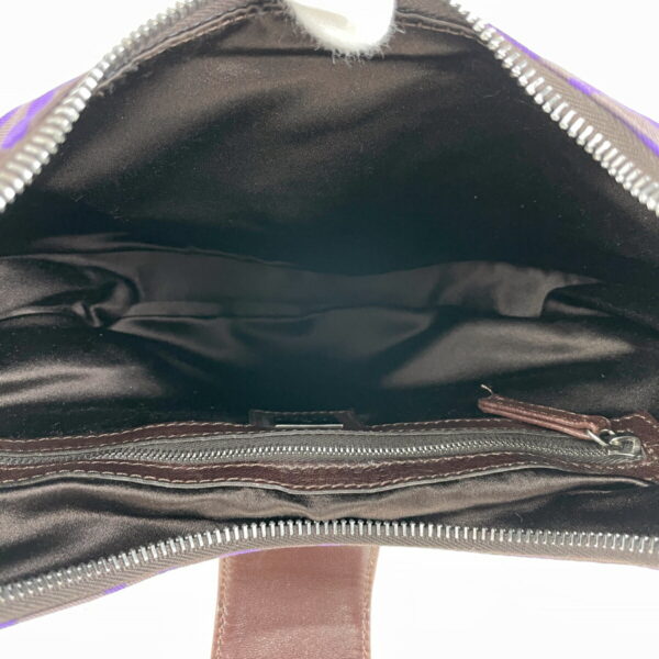 1000044275630 16 Fendi Zucca Pattern Shoulder Bag Nylon Purple Brown