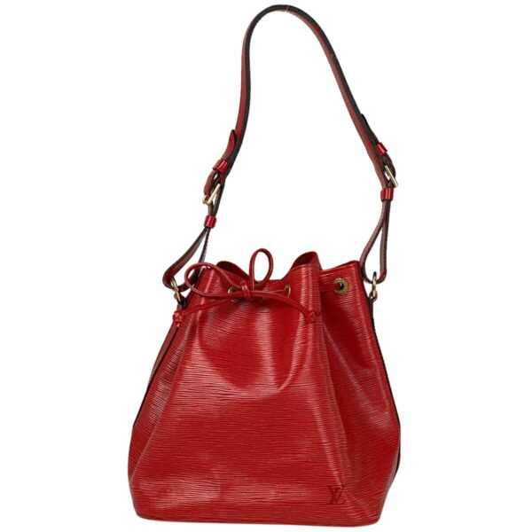 1000044907982 11 Louis Vuitton Petit Noe Drawstring Shoulder Bag Epi Castilian Red