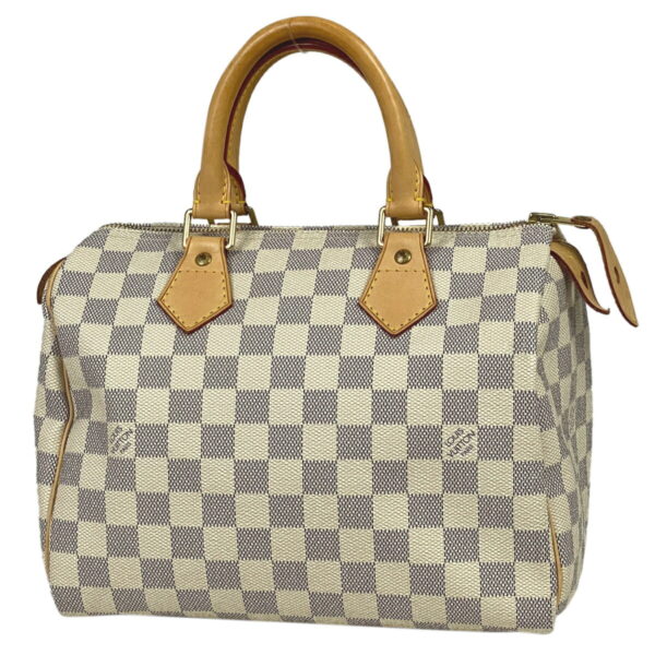 1000045549679 11 Louis Vuitton Speedy 25 Bag Damier Azur White