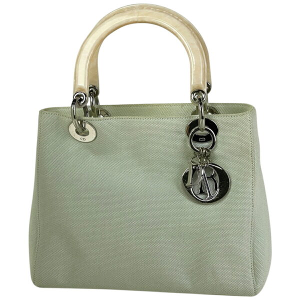 1000046140936 11 Christian Dior Lady Dior Canvas Handbag Mint Green