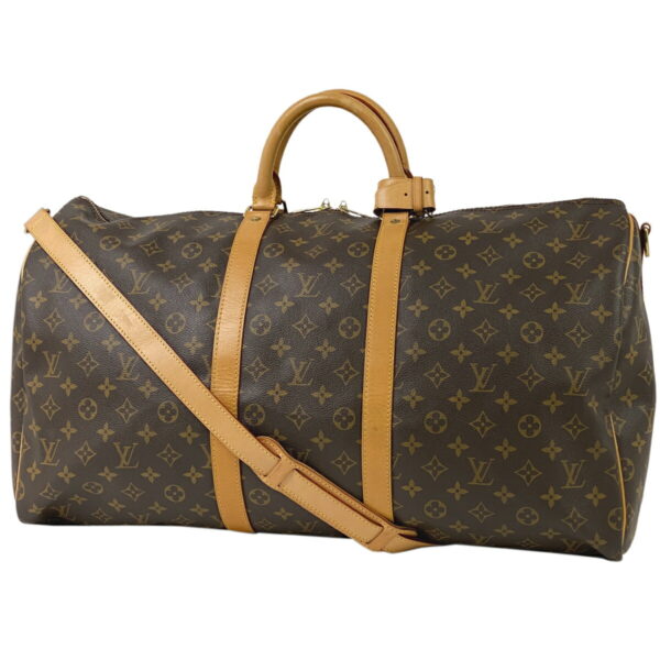 1000046335950 11 Louis Vuitton Keepall Bandouliere 55 Bag Monogram Brown