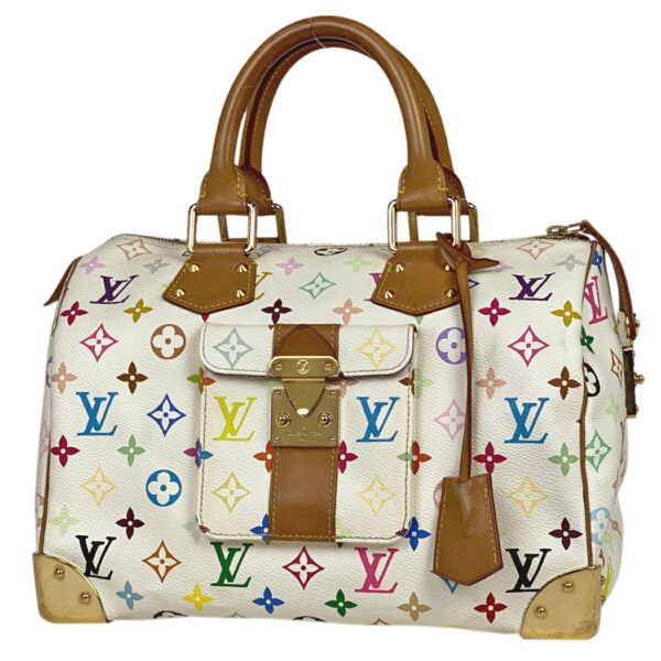 1000046421394 11 Louis Vuitton Speedy 30 Bag Monogram Multicolor White