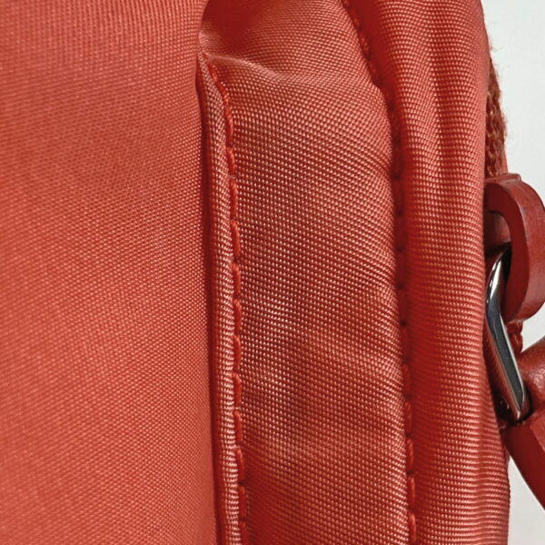 1000047308526 13 PRADA Plate Backpack Testo Nylon Orange