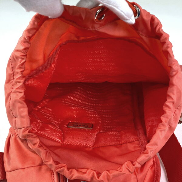 1000047308526 15 PRADA Plate Backpack Testo Nylon Orange