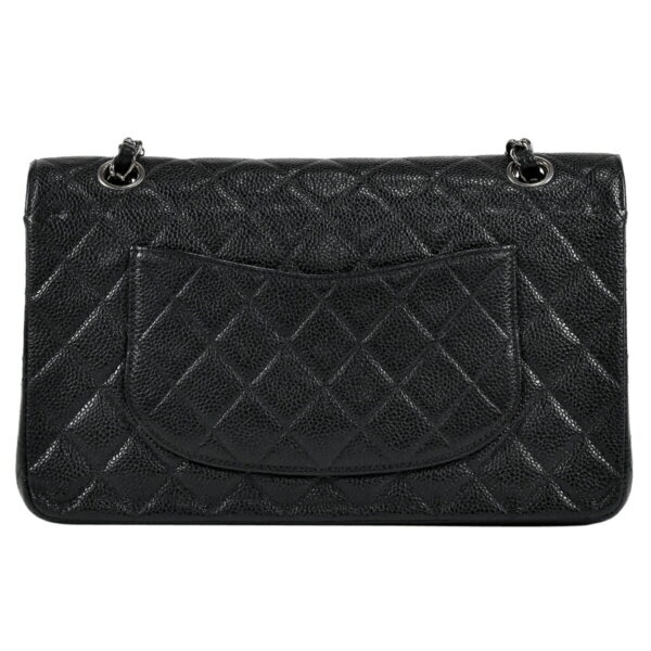 1000047325745 03 CHANEL Matelasse W Flap Caviar Skin Handbag Black