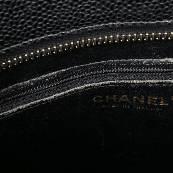 1000047349635 21 CHANEL Reprint Cocomark Caviar Skin Handbag Black