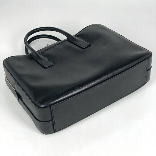 1000047683289 12 Saint Laurent Museum Business Bag Briefcase Leather Black