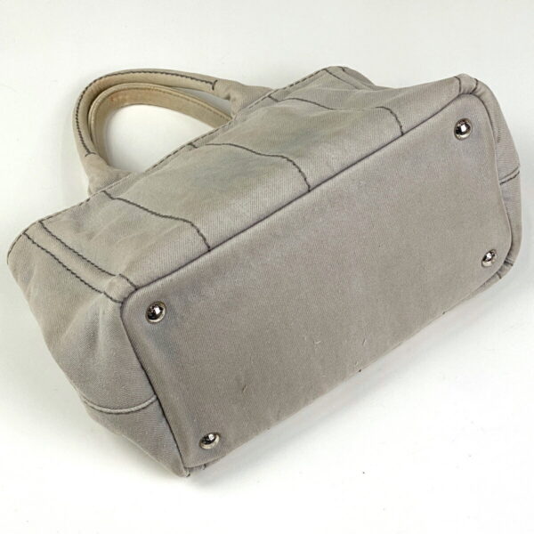 1000047684965 12 PRADA Canapa Tote Tote Bag Canvas Gray