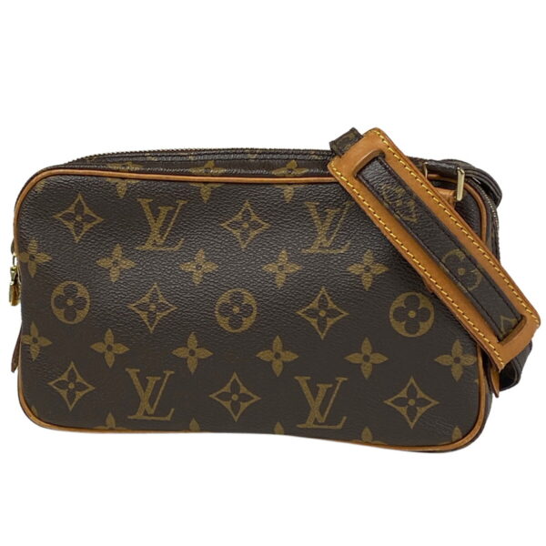 1000047807234 11 Louis Vuitton Pochette Marly Bandouliere Crossbody Shoulder Bag Monogram Brown