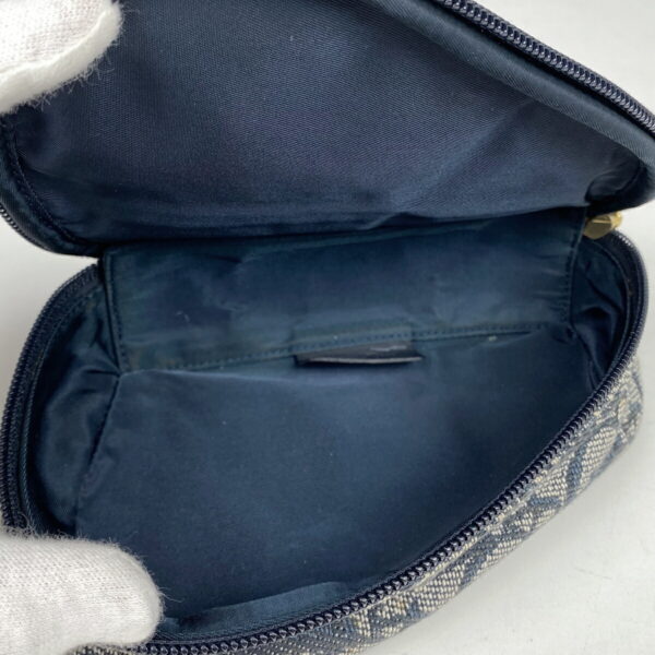 1000047964685 16 Christian Dior Trotter Pattern Canvas Saddle Pouch Navy