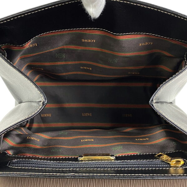 1000047971751 18 Loewe Velazquez 2Way Shoulder Bag Leather Black Brown