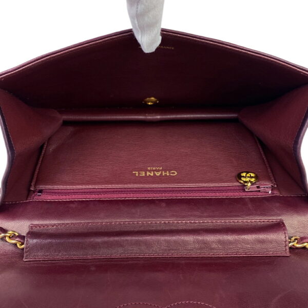 1000047978095 22 CHANEL Matelasse Single Flap Push Lock Leather Shoulder Bag Bordeaux