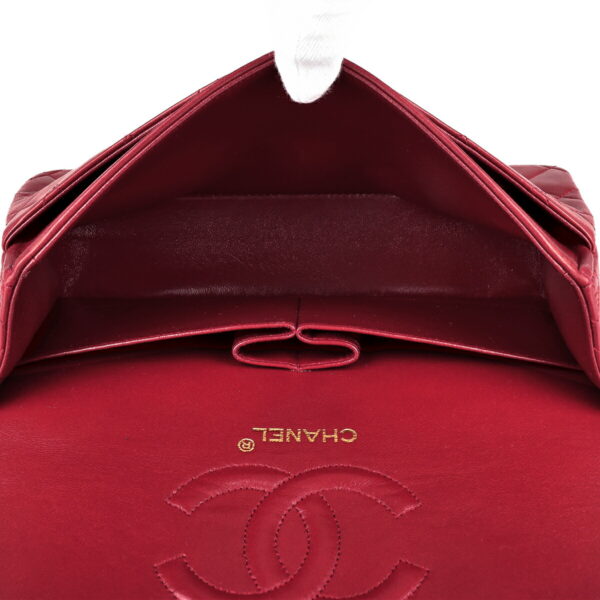 1000048152944 13 CHANEL Matelasse W Flap Leather Handbag Red