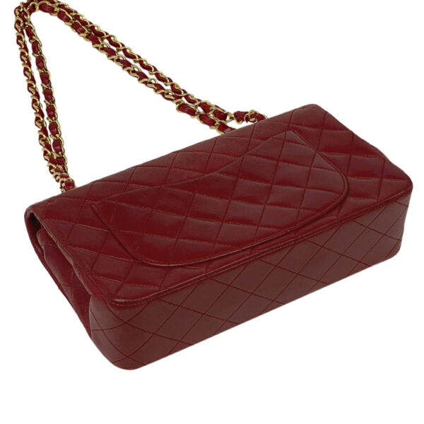 1000048186970 12 CHANEL Matelasse W Flap Leather Shoulder Bag Red