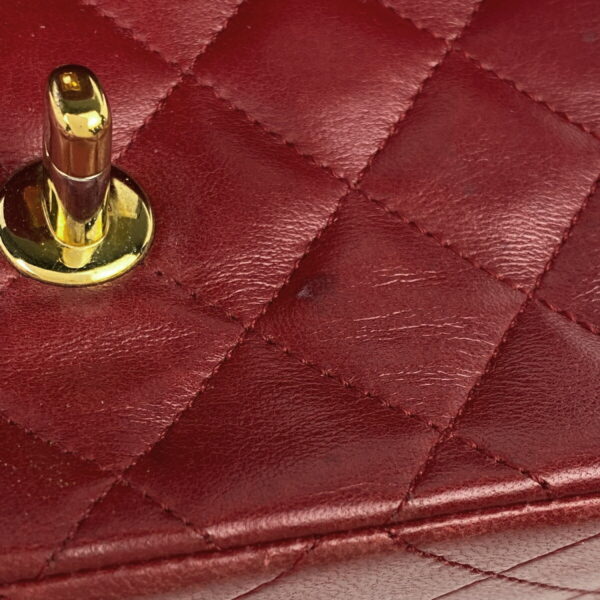 1000048186970 14 CHANEL Matelasse W Flap Leather Shoulder Bag Red