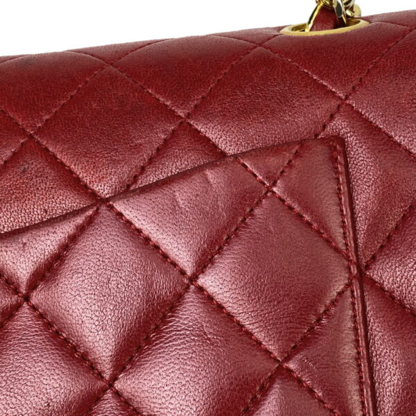 1000048186970 16 CHANEL Matelasse W Flap Leather Shoulder Bag Red