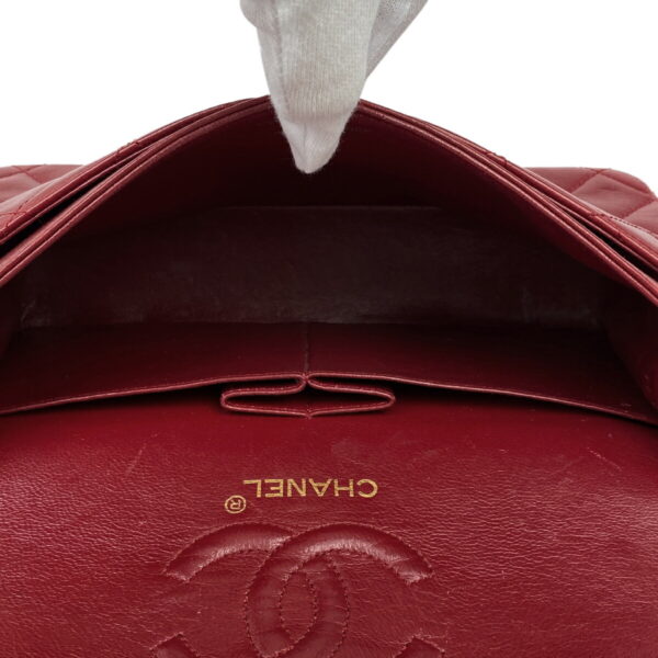 1000048186970 24 CHANEL Matelasse W Flap Leather Shoulder Bag Red