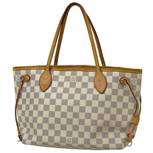 1000048277746 11 Louis Vuitton Neverfull PM Shopping Tote Bag Damier Azur White