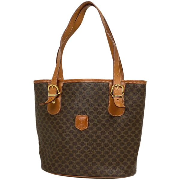 1000048277951 11 Celine Macadam Pattern Tote Shoulder Handbag Brown