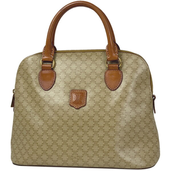 1000048561753 11 Celine Macadam Pattern All Over Handbag Beige Brown