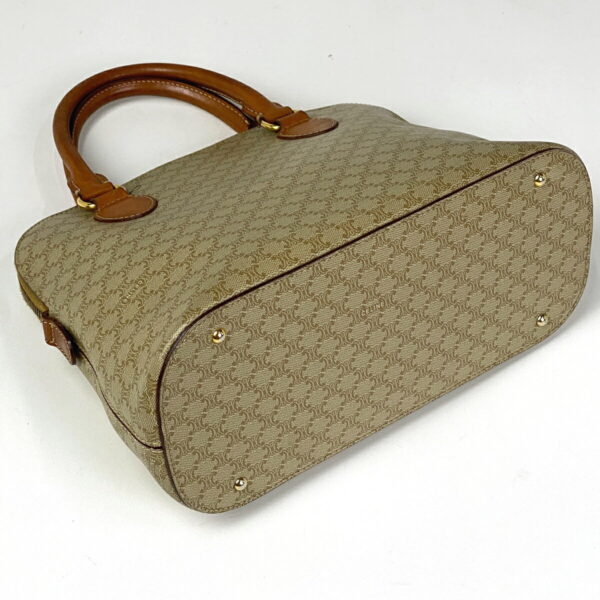 1000048561753 12 Celine Macadam Pattern All Over Handbag Beige Brown