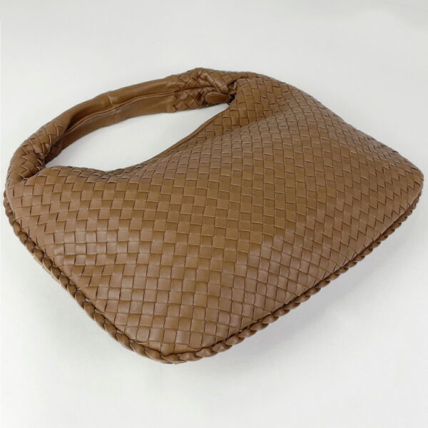 1000048576191 12 Bottega Veneta Intrecciato Braided Nappa Leather Shoulder Bag Brown