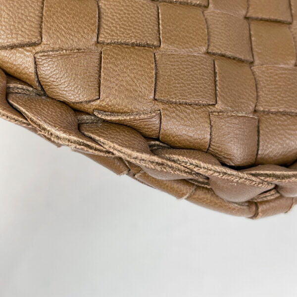 1000048576191 13 Bottega Veneta Intrecciato Braided Nappa Leather Shoulder Bag Brown