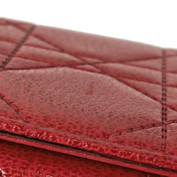 1000048576757 14 Christian Dior Cannage Leather Vanity Pouch Red