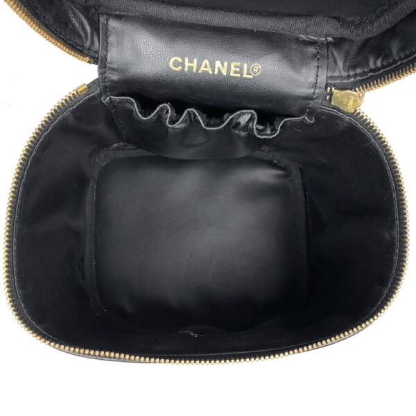 1000048733792 18 CHANEL Cocomark Leather Vanity Pouch Black